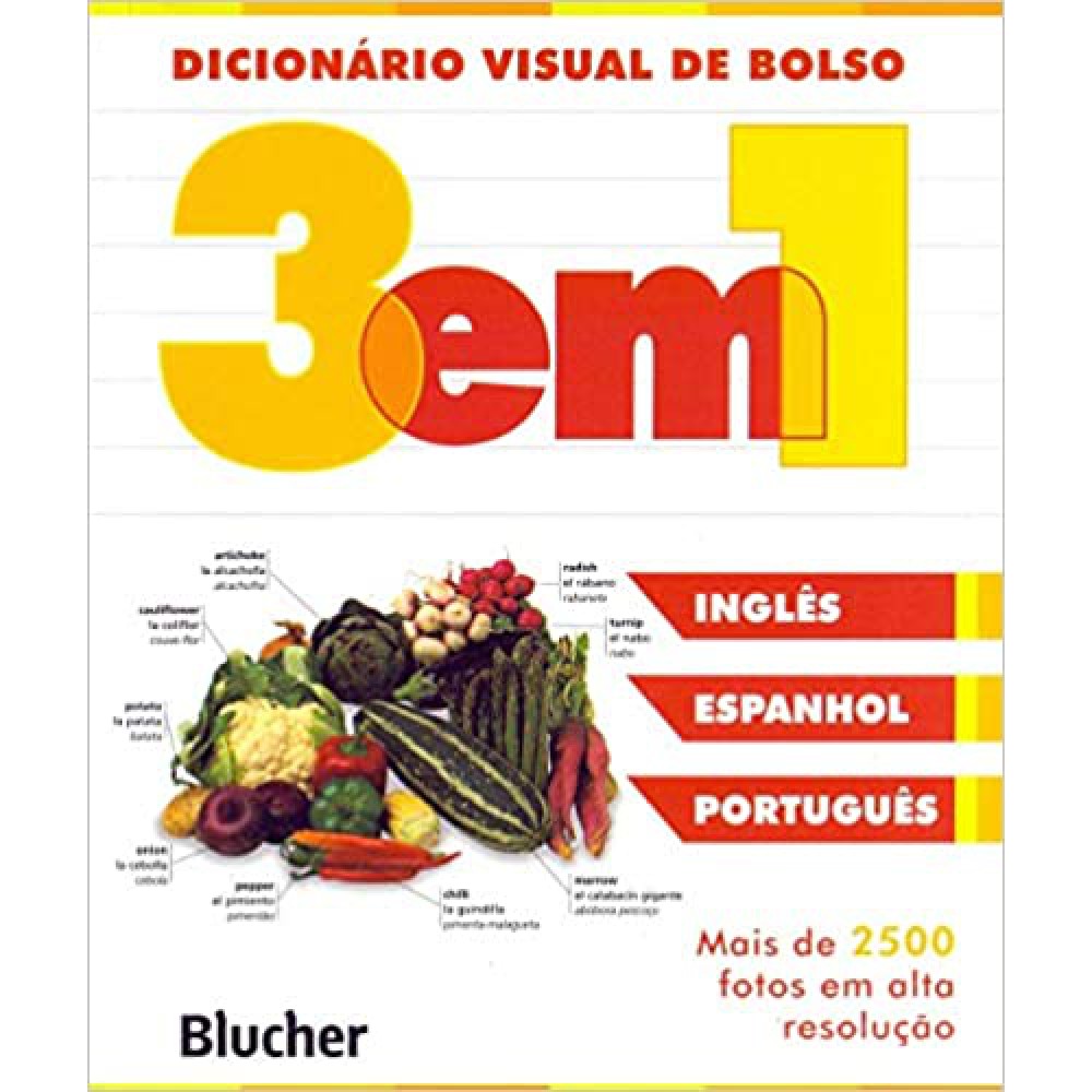 Dicionário Visual de Bolso 3 em 1 - Inglês/ Espanhol/ Português