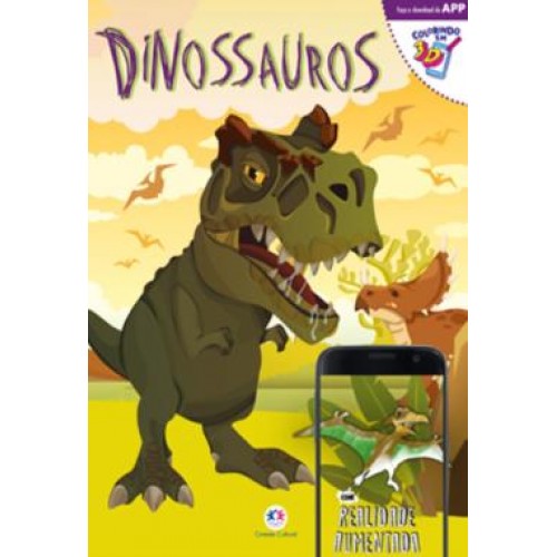 COLORINDO MEU MUNDO DINOSSAUROS COM ADESIVOS - Colortec Papelaria -  Material Escolar Online