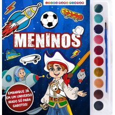 Meninos - Livro para pintar com aquarela <br /><br /> <small>EDITORA ON LINE</small>