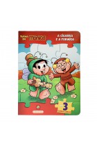 Turma da Mônica Livro Quebra-Cabeças - A Cigarra e a Formiga - Com 3 quebra-cabeças