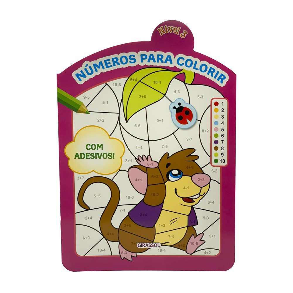 Números Para Colorir - Nível 3 - Com Adesivos! <br /><br /> <small>Caramel Publishing; Agnieszka Niedźwiadek</small>