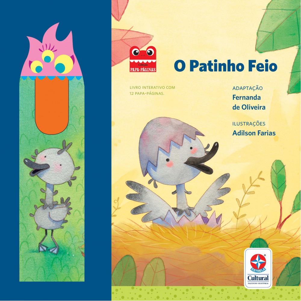 Papa-Páginas - O Patinho Feio - Livro interativo com 12 marcadores de página que completam a história Papa-Páginas - O Patinho Feio - Livro interativo com 12 marcadores de página que completam a história
