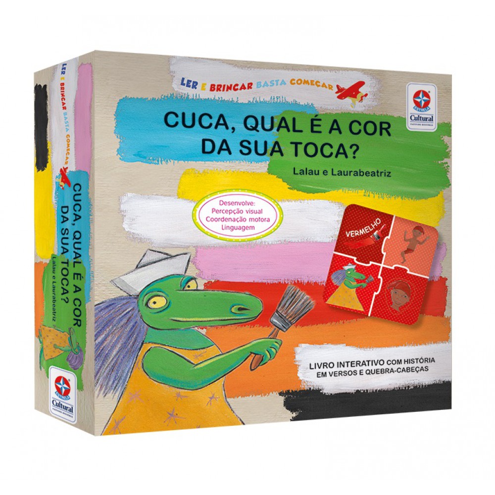 Ler e Brincar Basta Começar - Cuca, qual é a cor da sua toca? - Descubra as cores e personagens do folclore em um livro interativo com quebra-cabeça Ler e Brincar Basta Começar - Cuca, qual é a cor da sua toca? - Descubra as cores e personagens do folclore em um livro interativo com quebra-cabeça