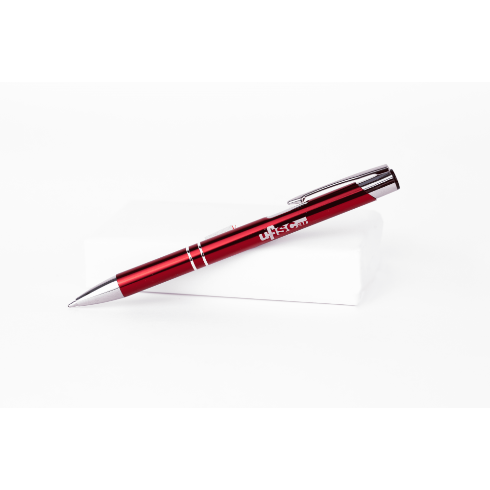 CANETA METAL VERMELHA <br /><br /> <small> -</small>